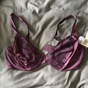Olga Deep Purple Lace Bra